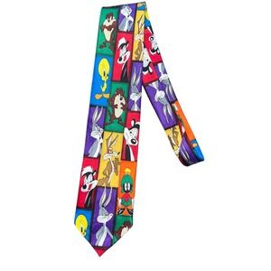 Vintage 90’s‎ Warner Brothers Looney Tunes Character Tie Bugs Tweety Taz Wile